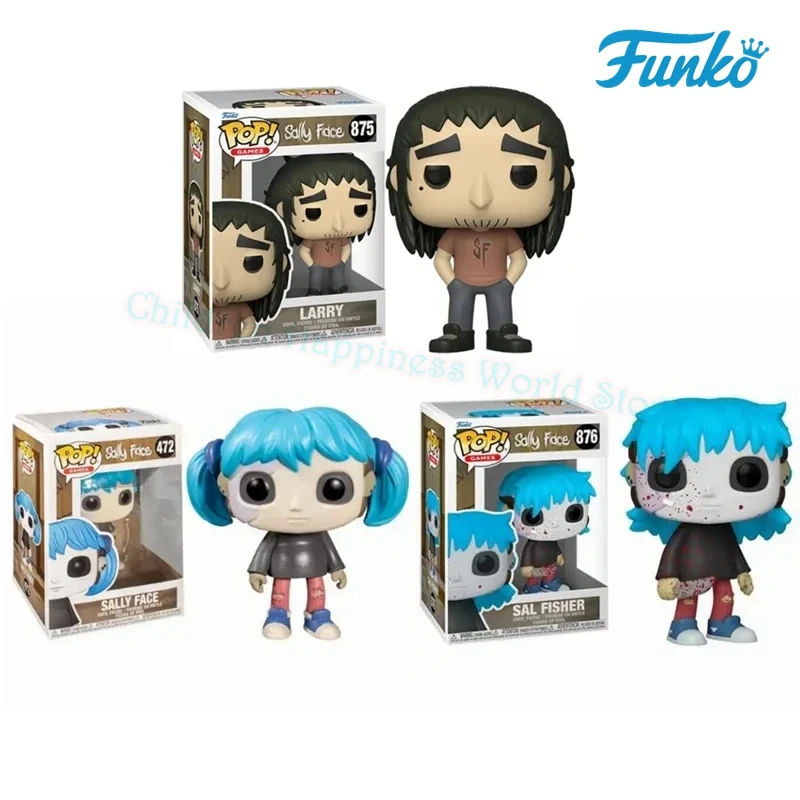 2026 Sally Face Funko POP Juegos Sally Face 472 #   Larry 875 #   Sal Fisher 876 #   Figura de vinilo modelo juguetes colección juguete de regalo de cumpleaños