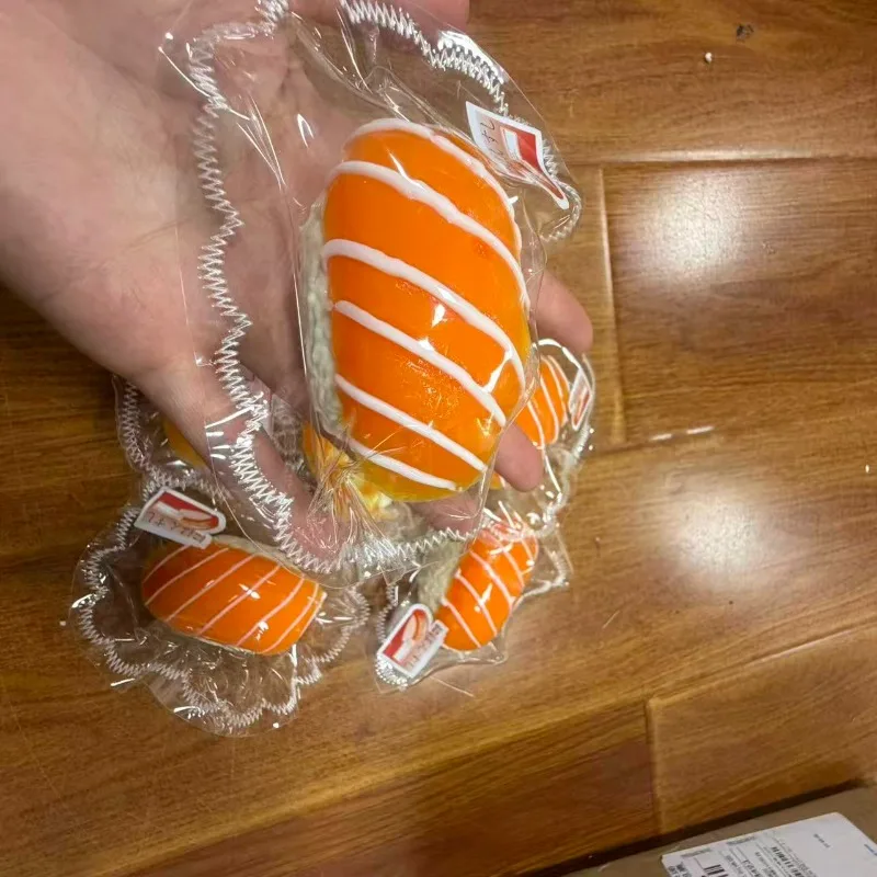 Creative Simulated Japanese Salmon Sushi Pop-Up Stress Relief Silicone Toy
