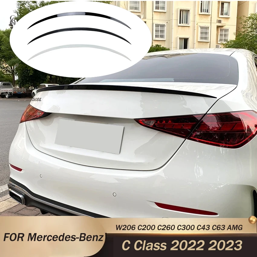 

Rear Roof Lip Spoiler for Mercedes Benz C Class W206 C200 C260 C300 C43 C63 AMG 2022 2023 Rear Trunk Wing Spoiler Tail Fin