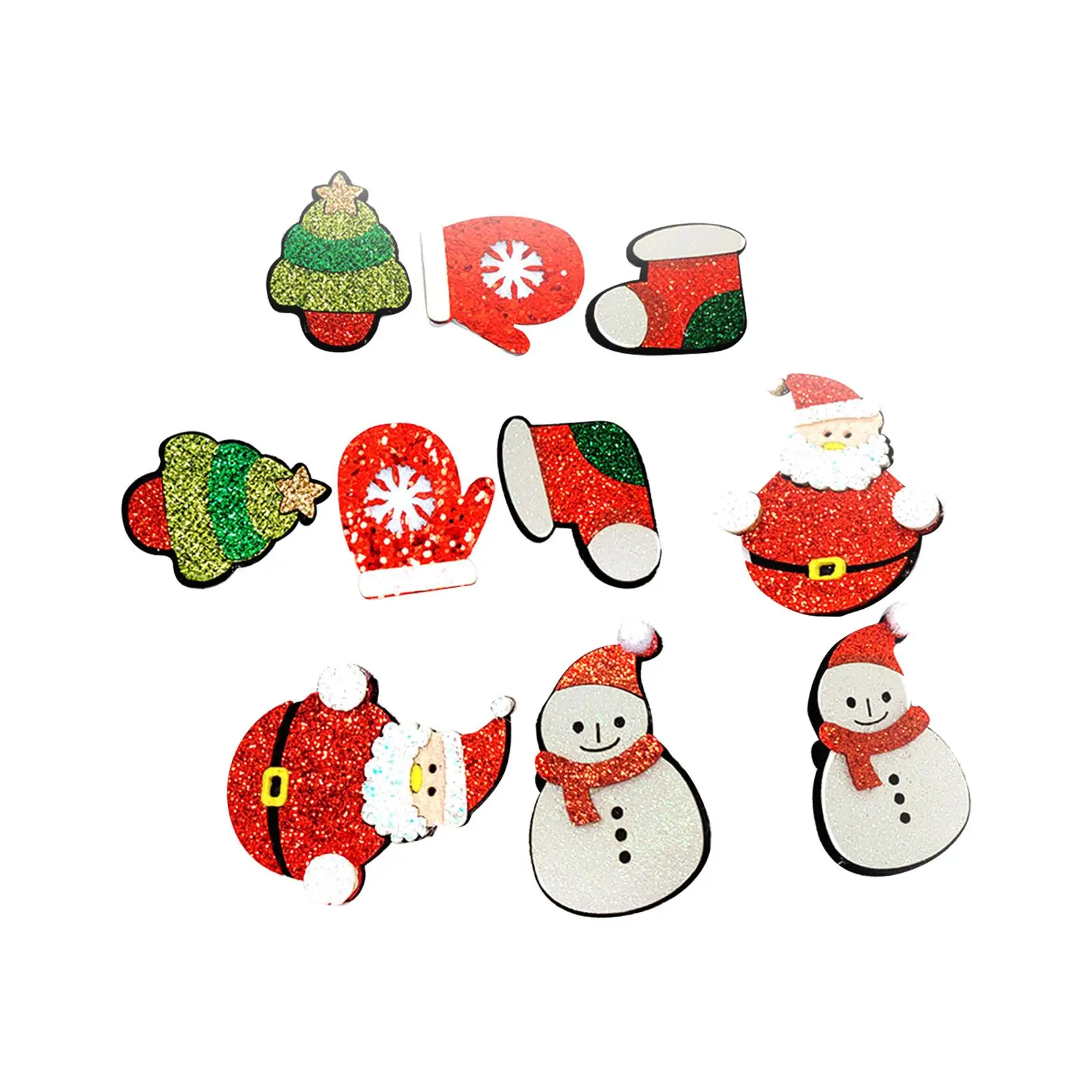 10x Christmas patch Sticker Applique Embroidered Sew Repair Patch for Decoration Sewing Supplies Jackets Dress Bag Shoes