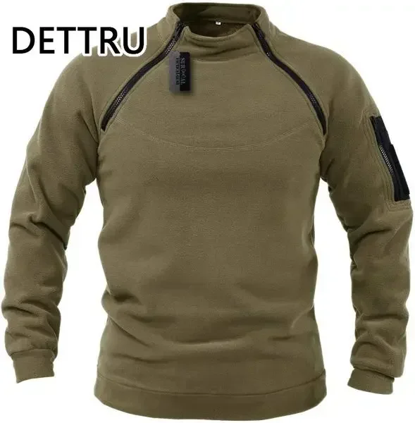 Brand High Quality Winter Mens  Sweatshirt Fleece Zipper Pullover Men\'s Solid Color Loose Lamb Thick Clothing Streetwear