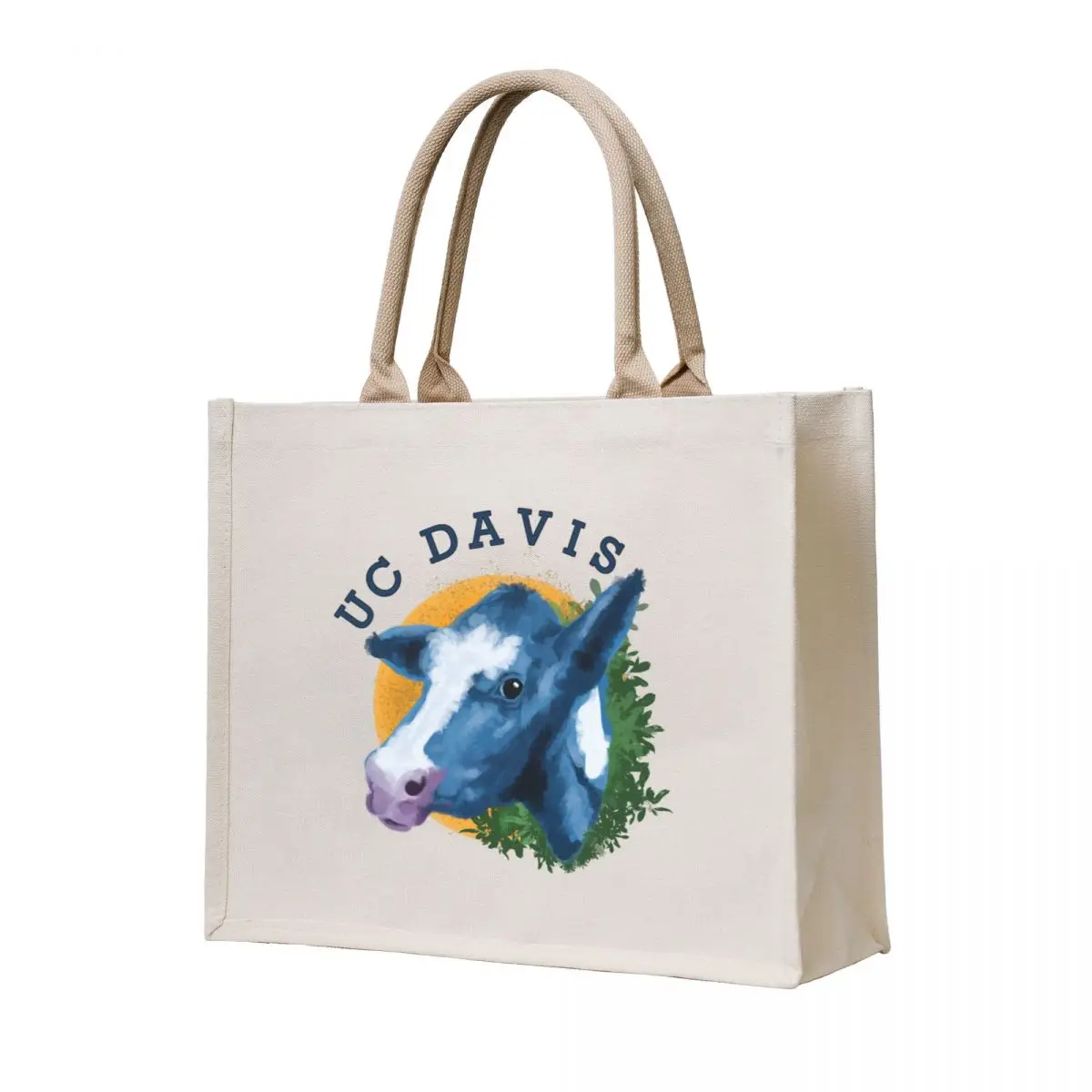 

Blue UC Davis Cow Tote Bag Beach bag Women's tote bag free delivery bags