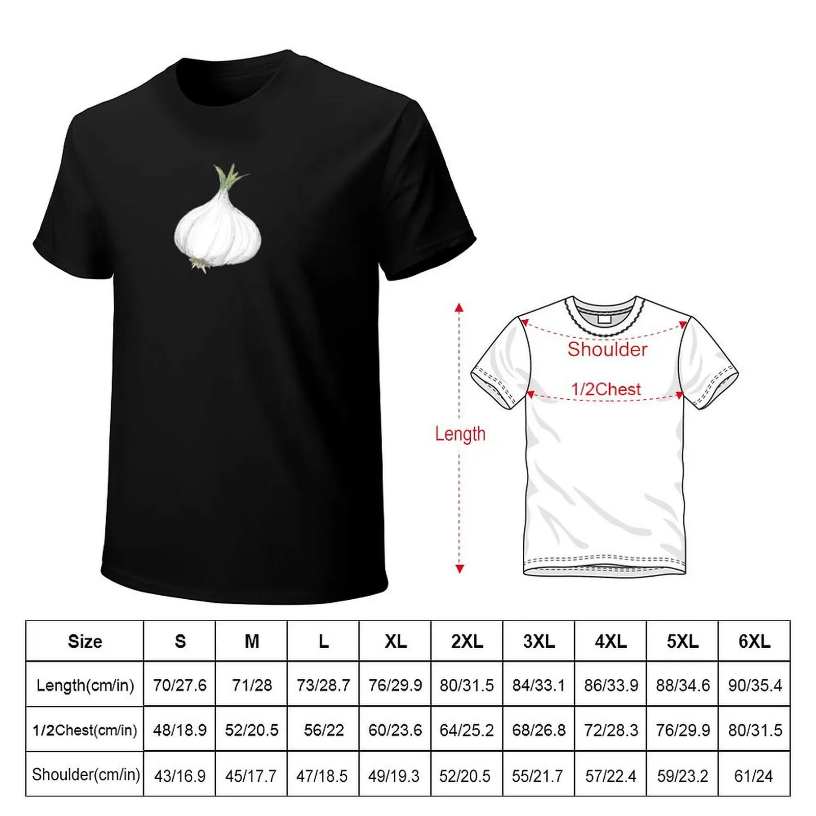 Head of Garlic T-Shirt cotton t-shirt plain for man package T-Shirt