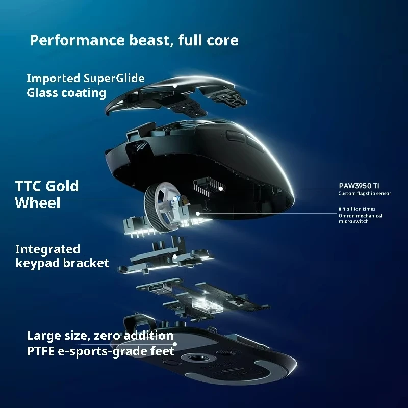 NEW MCHOSE A7 V2 E-스포츠 마우스 무선 블루투스 트라이 모드 인체공학적 경량 8K 게이밍 마우스 맞춤형 PC 액세서리 선물