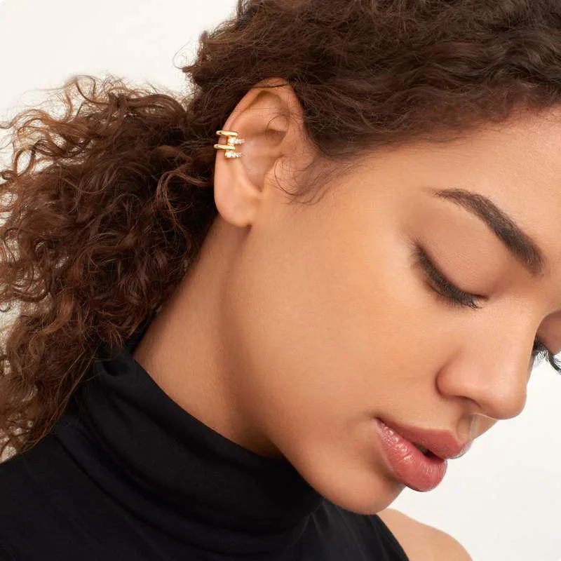 

Jenny&dave Micro Inlaid Zircon Painless Ear Bone Clip With Diamond Inlay Without Ear Hole Ear Clip Earrings Without Drilling