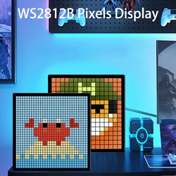 DC5V WS2812B pełnokolorowe piksele LED Panel wyświetlacza listwa oświetleniowa USB WS2812 RGB 16x16 32x3 2 ekran matrycy moduł cyfrowy