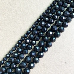 Semi-precious Stone Diamond Cuts Faceted AA Quality Black Tourmaline 7