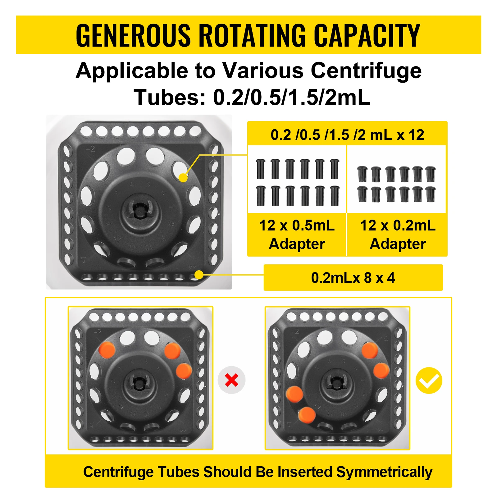 Vevor Elektrische Centrifuge Machine Mini Bench-Top Lab 500-5000/7000Rpm Speed W/2 In 1 Rotor Bloed Laboratorium Centrifuge/Medische