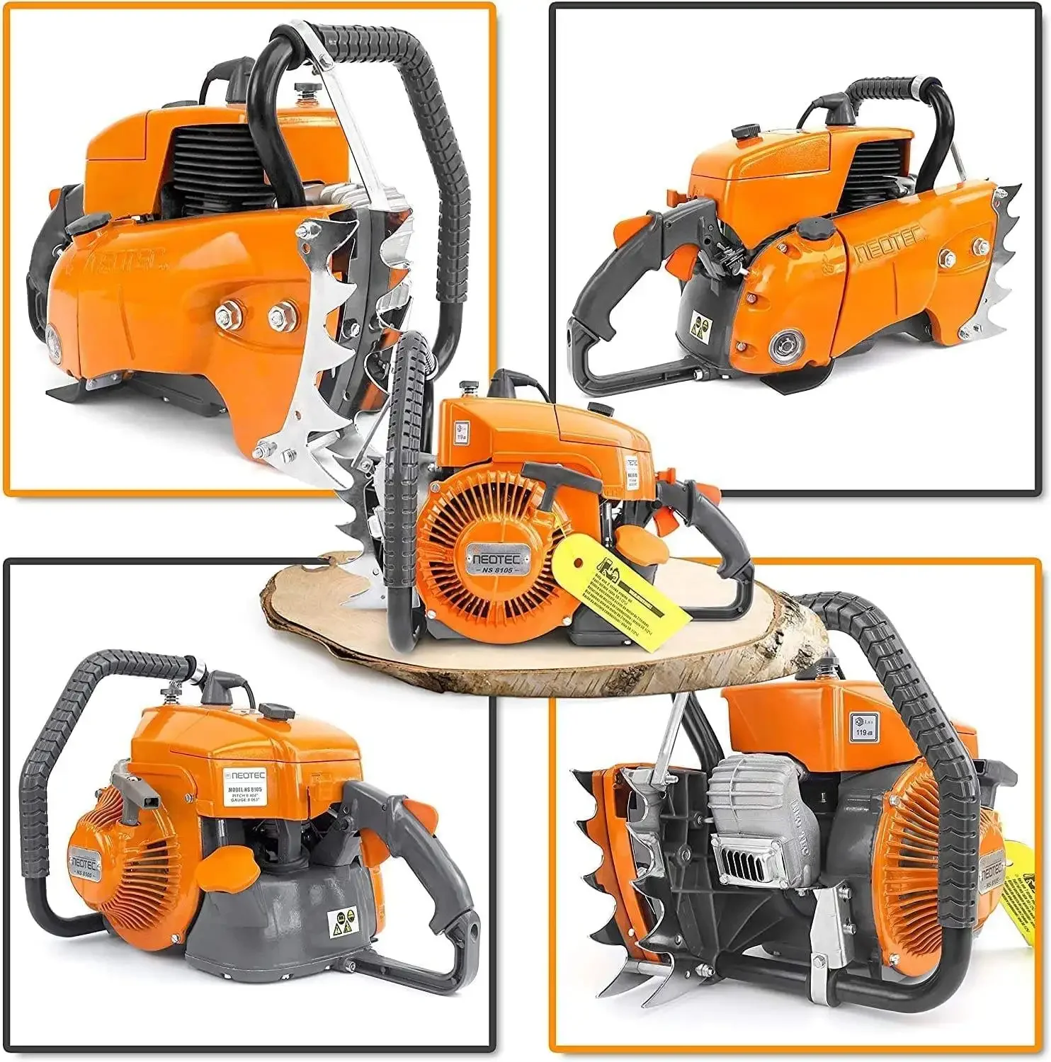 High Quality Wood Cutting Machine Professional 105 cc gasoline Diamond Chain Saw Man Figure Sharpener Tool