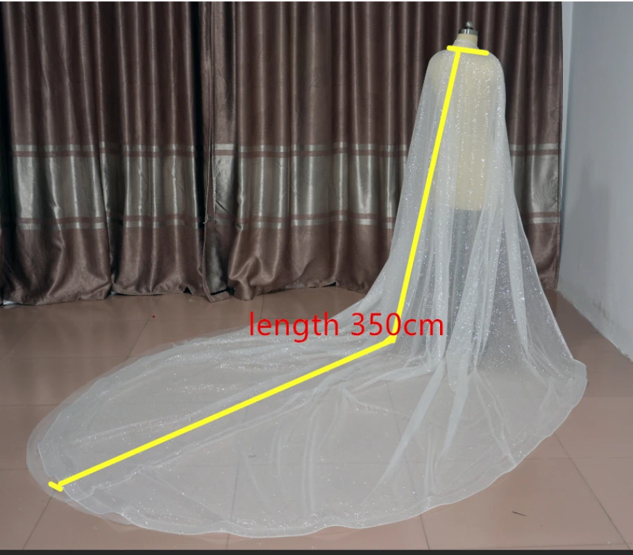 Свадебная накидка для невесты, блестящая Фата, женский Болеро, шерстяной колпачок, куртка, размер на заказ