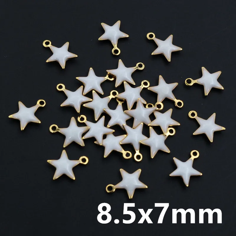 20pcs Stainless Steel Enamel Flower Star Octopus Charms Pendant DIY Jewelry Making Accessories for Necklace Earring Bracelet view 3