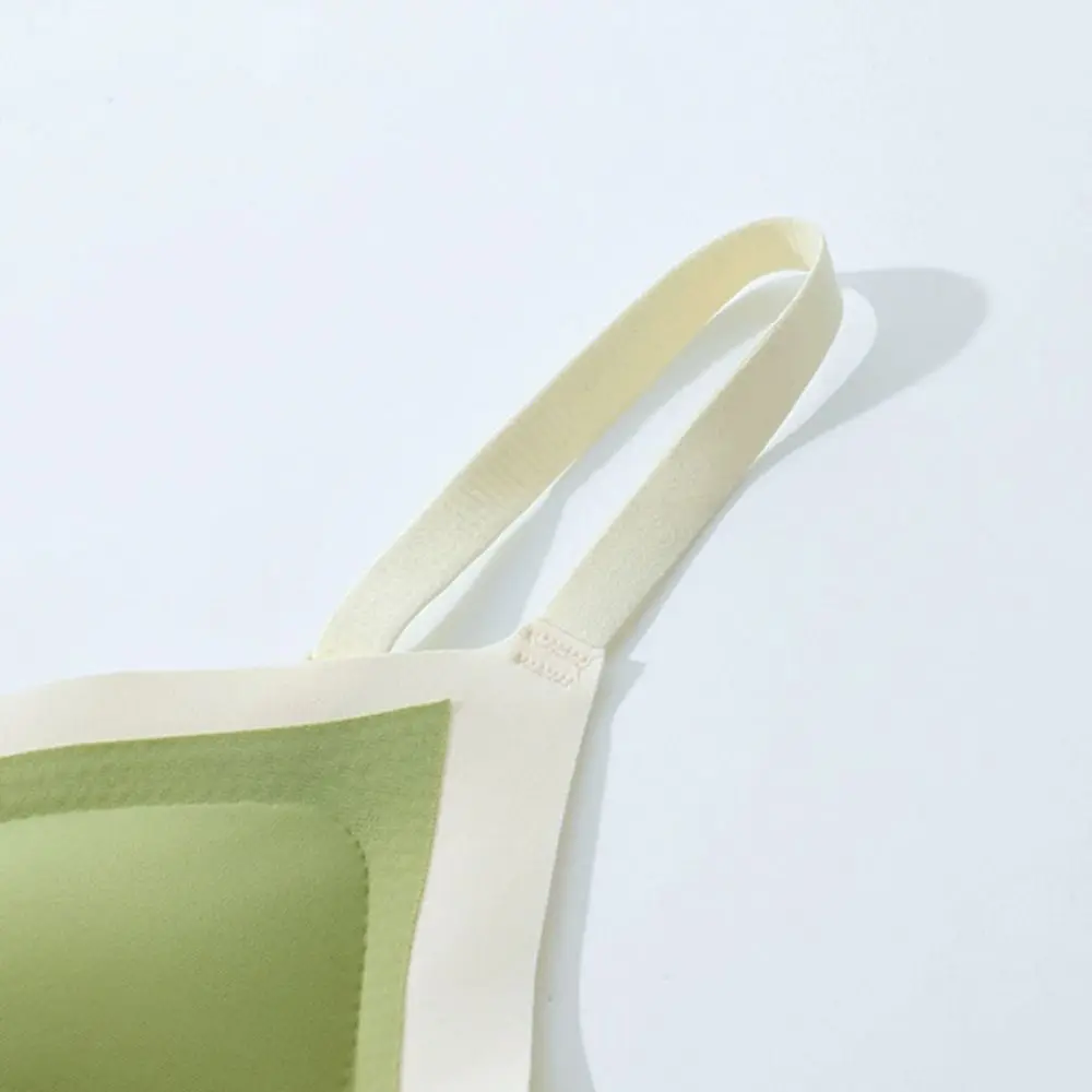 Sujetadores ajustados sin aros con escote en V profundo, ropa interior push-up antiflacidez de seda helada, sujetador de pechos recogidos a prueba de golpes para mujer