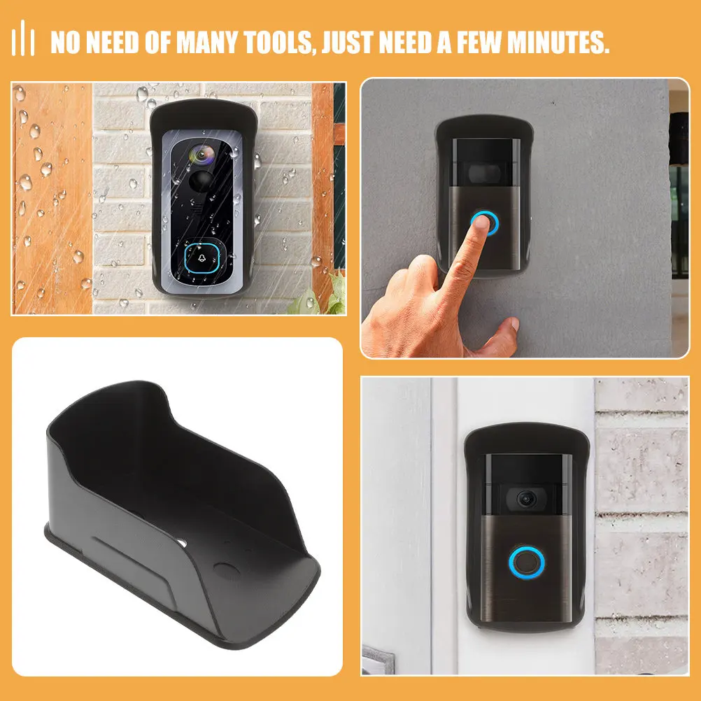 

2Pcs Door Access Rainproof Plastic Doorbell Cover Outdoor Waterproof Protector Shell for Fingerprint Access Control Keypad