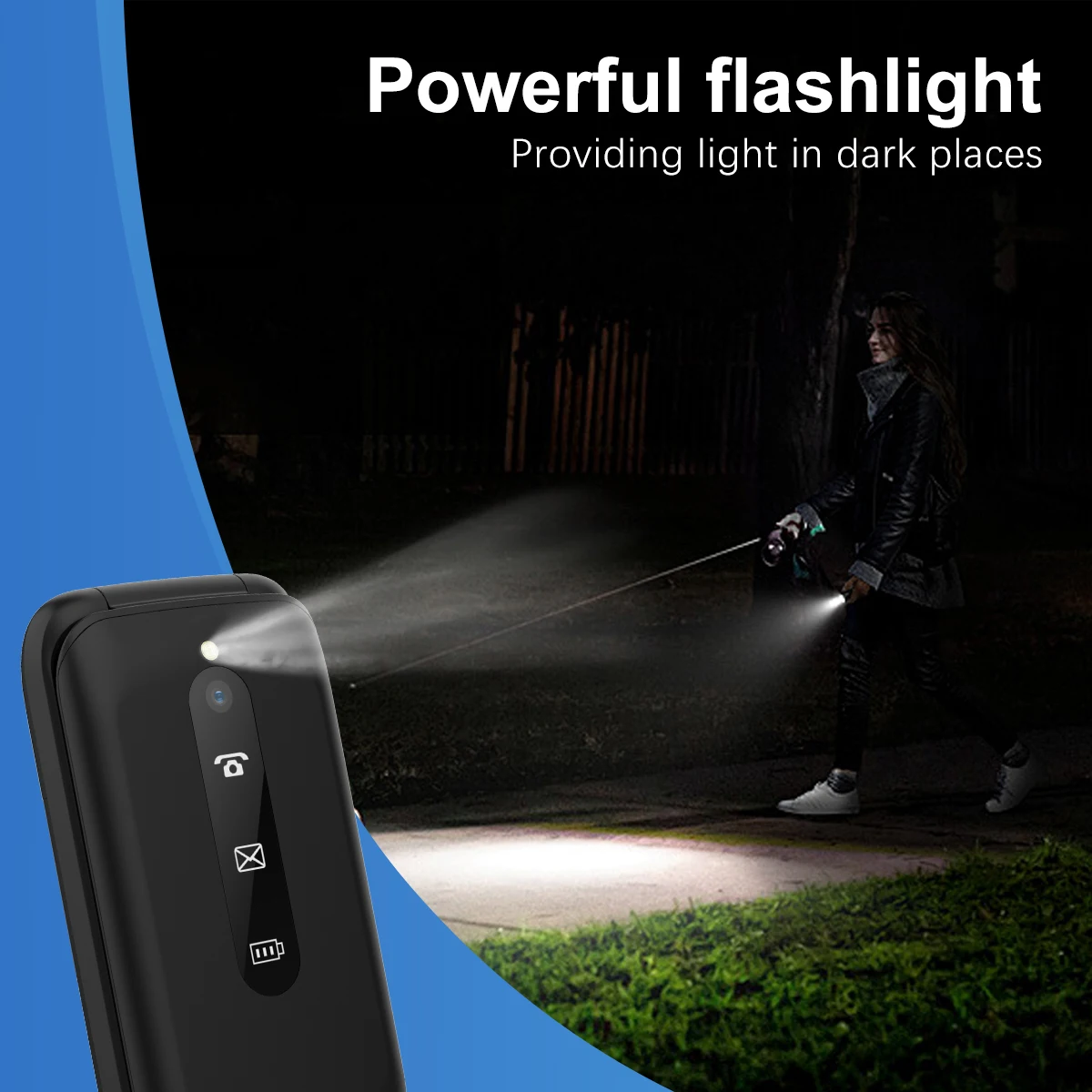 MKTEL M9 téléphone portable à rabat 2G 2.4 "affichage 1000mAh batterie double SIM double veille MP3/MP4/FM Radio débloquée personnes âgées fonction téléphone