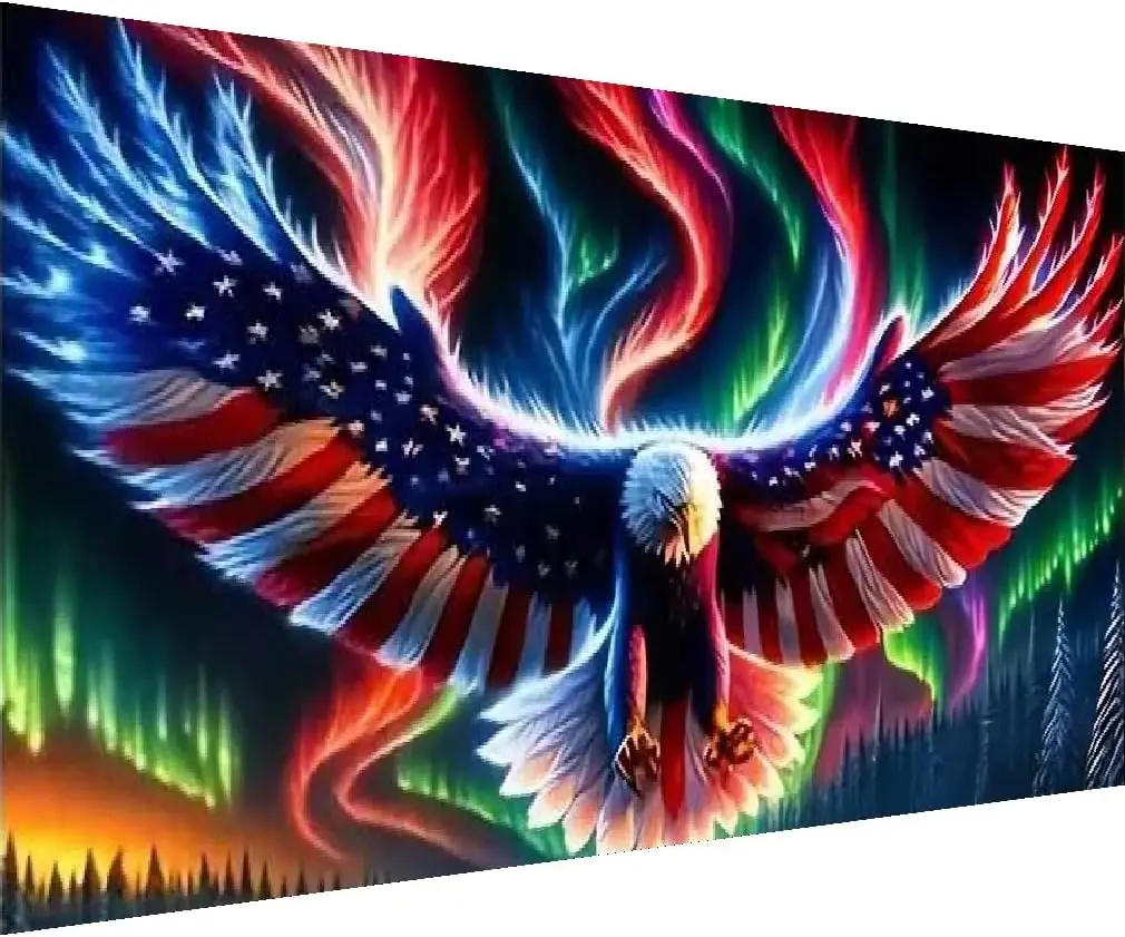 

BOHADIY 5D Eagle Diamond Painting for Adults - Large Size Amercia Eagle Diamond Painting Kits, DIY Full Drill Diamond Art Kits