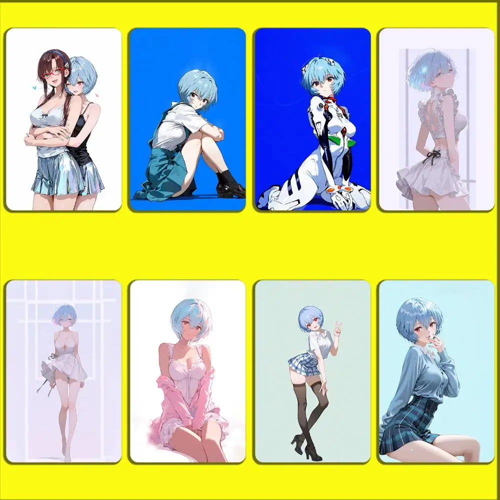 

Cute Girl R-Rei A-Ayanami Card Stickers For Debit Bank Credit Cards Metro Bus Pass Sticker Decoration Cover Skin