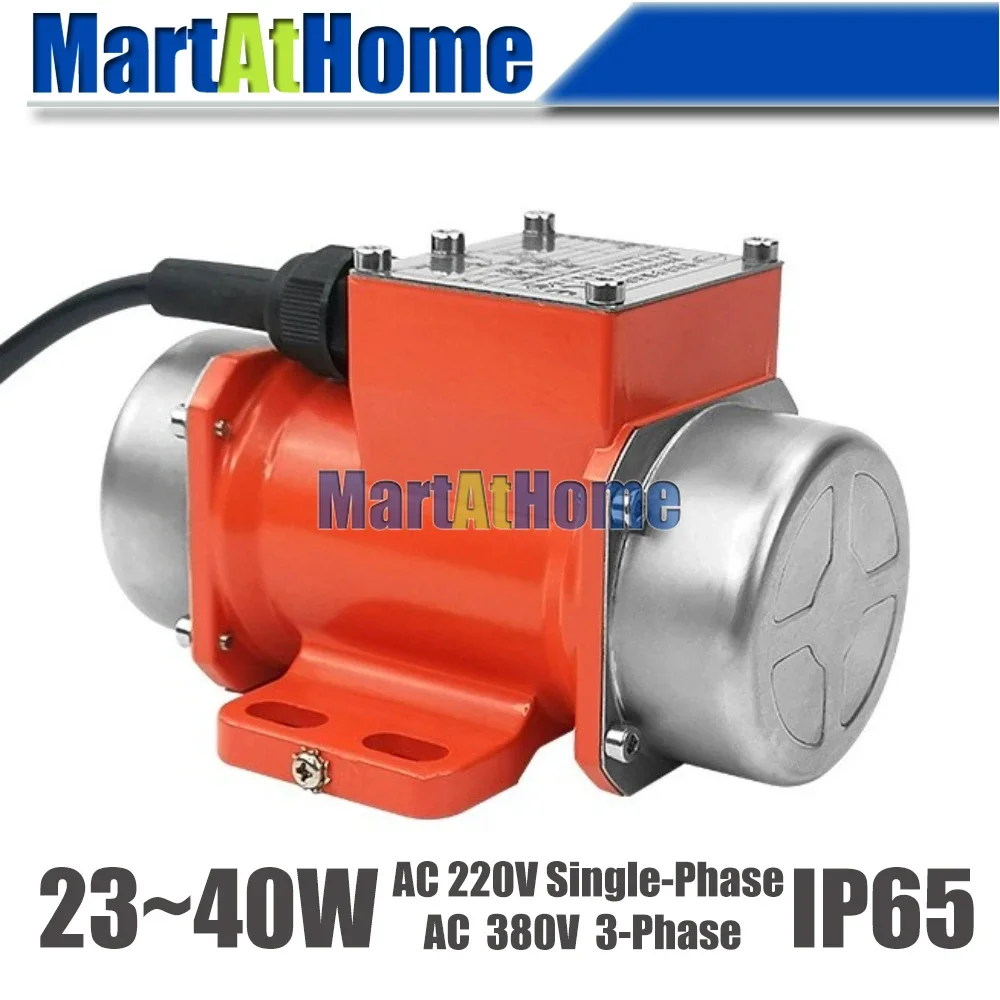 30W 40W Single-Phase 220V/3-Phase 380V Micro Asynchronous AC Vibration Motor 2-Poles 3000RPM IP65