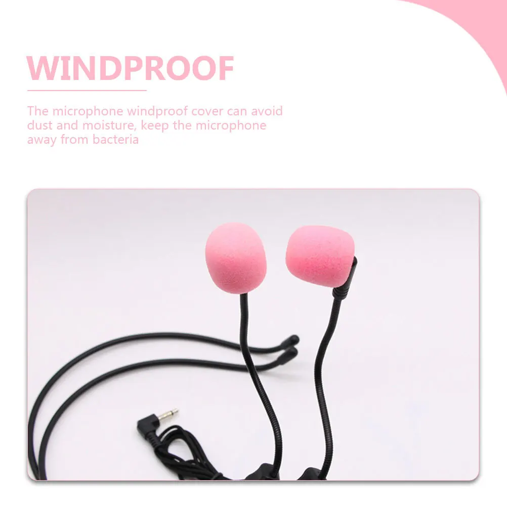

20pcs Microphone For Lapel Sponge Windscreen Dust Protection Mic Accessories Sponge Covers For Mic Protective Cover