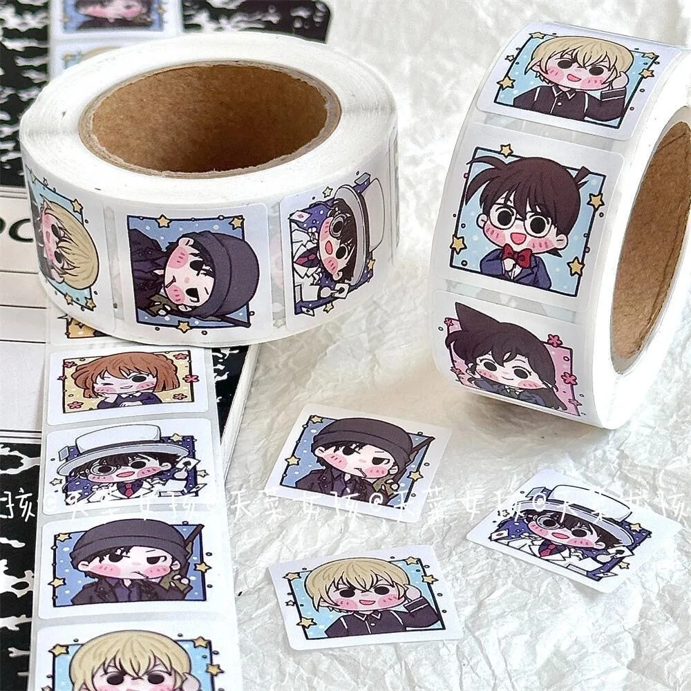 Detective Conan Stickers Cartoon Anime Peripheral Handbook Material Decorative Materials Envelope Sealing Stickers Dot Stickers