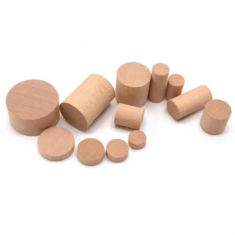 2-4Pcs  Dia15mm Solid Round Wood Length 50mm-400mm DIY Construction Material Building Model Fine Wooden Strips