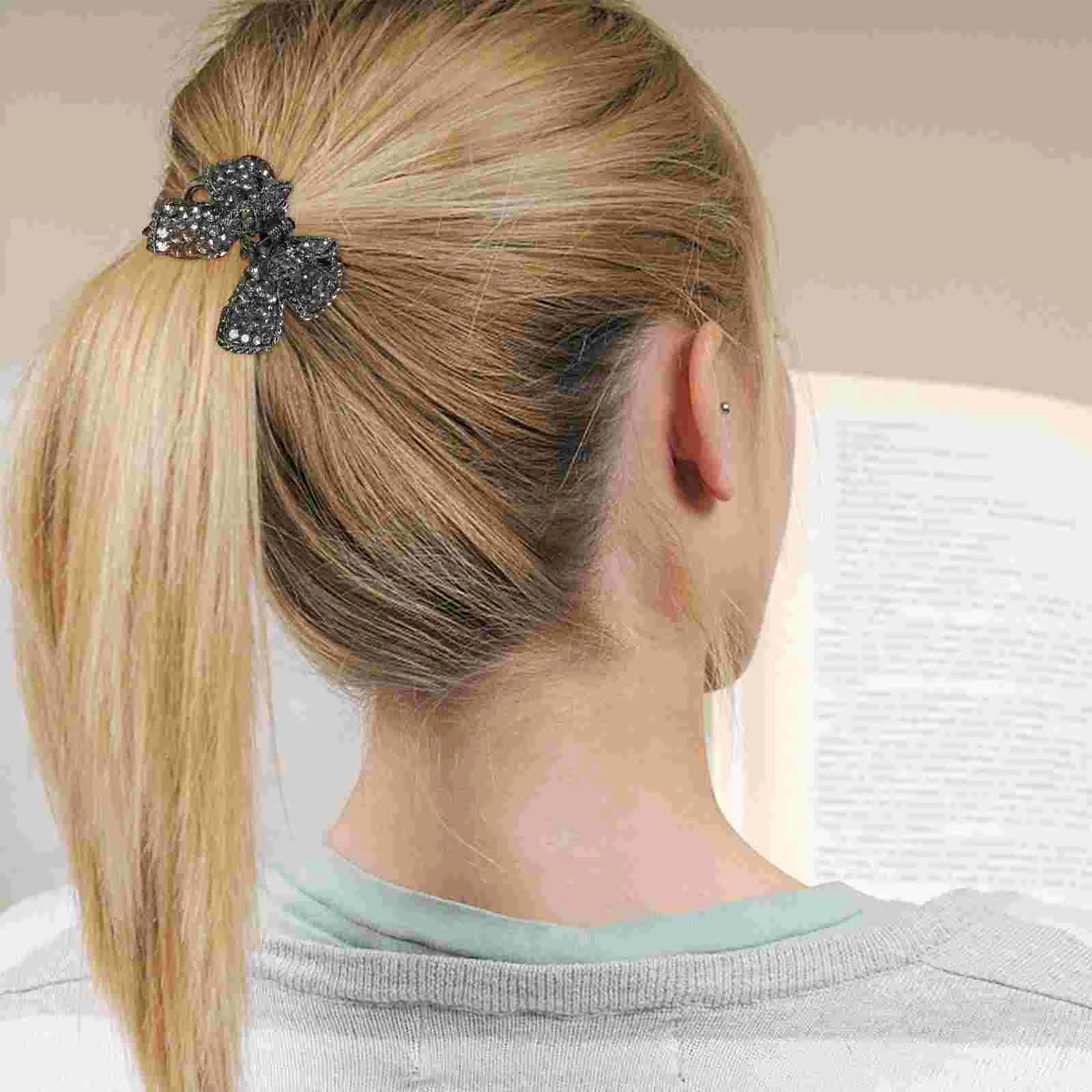 

Rhinestone Hair Claw Clip Medium Size Retro Women Accessories High Ponytail Holder Lasting Metal Hair Care Styling