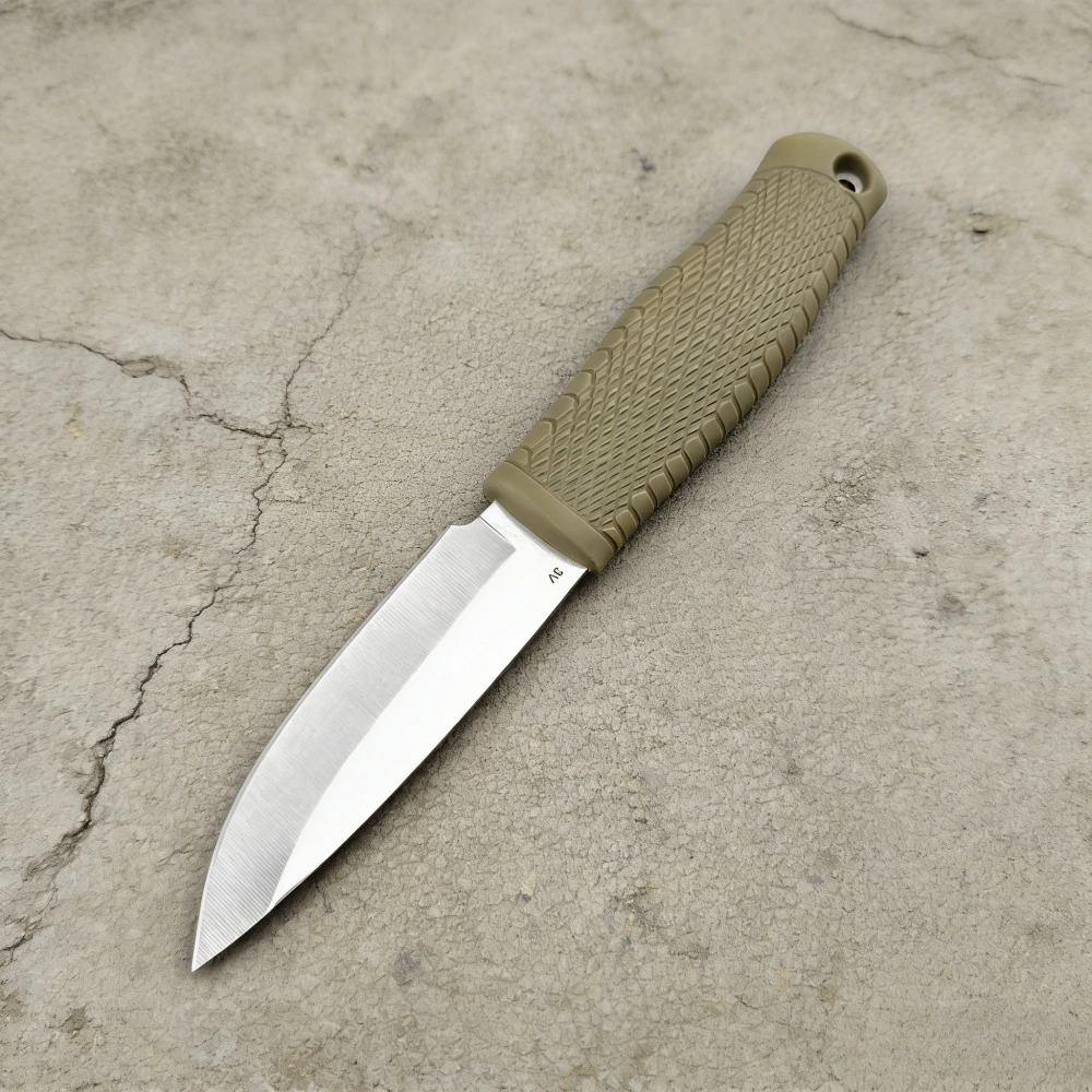 

200 Outdoor Fixed Blade with Sheath D2 Blade Material Rubber Handle Top Quality Jungle Knife Hiking Fishing Fruit Tool