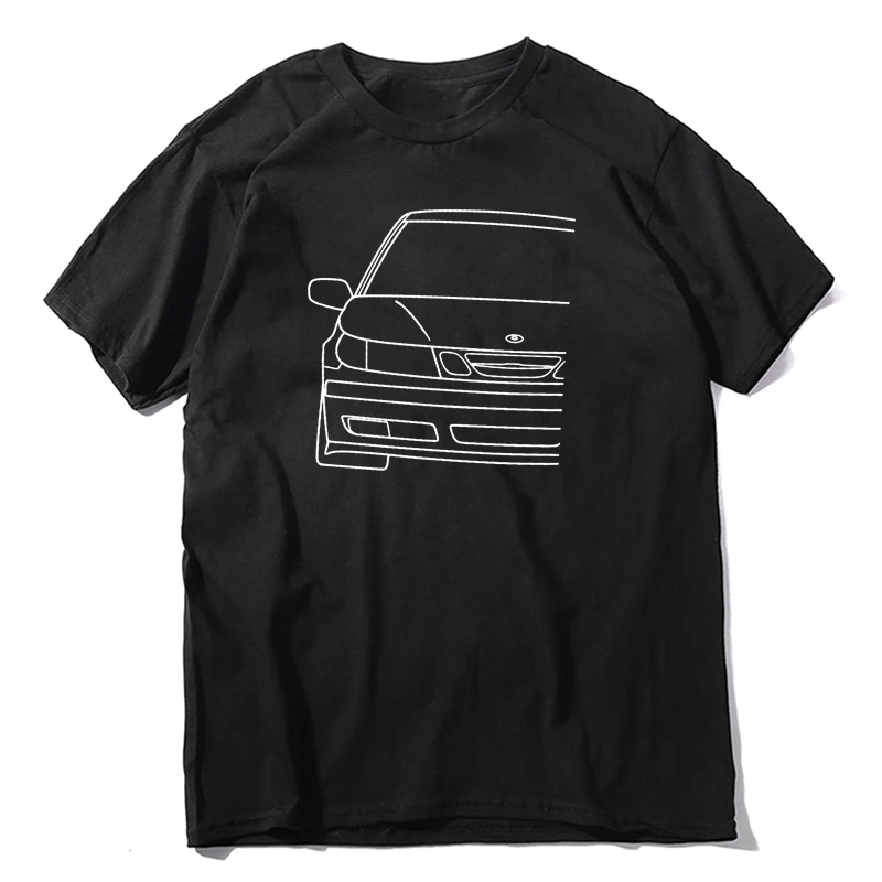  T Shirts New Saab 9-5 1997-2001 pre-facelift white lines  swea hippie clothes boys animal prin Men's