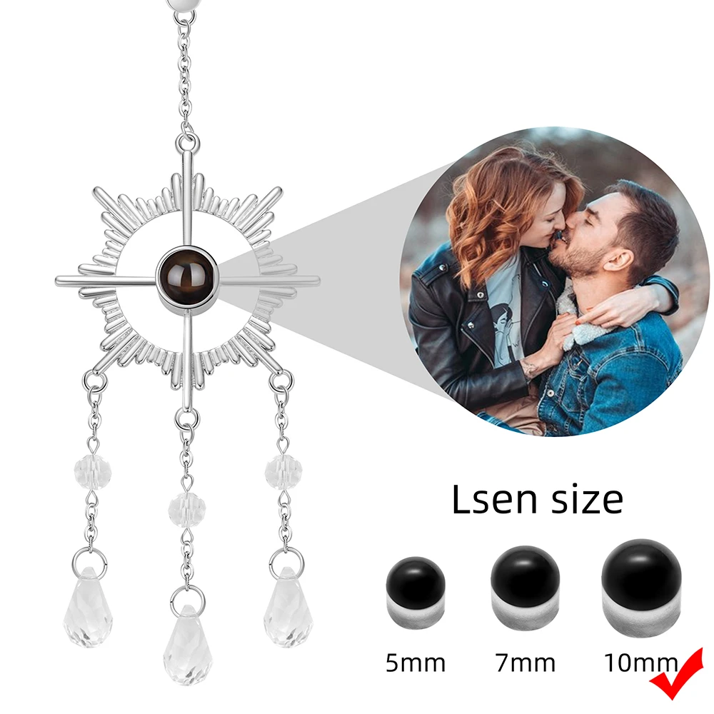 

Фотопроекция, рождественский орнамент, изображение на заказ внутри, Ловец снов, крылья ангела, подвеска, украшение, семейные рождественские подарки