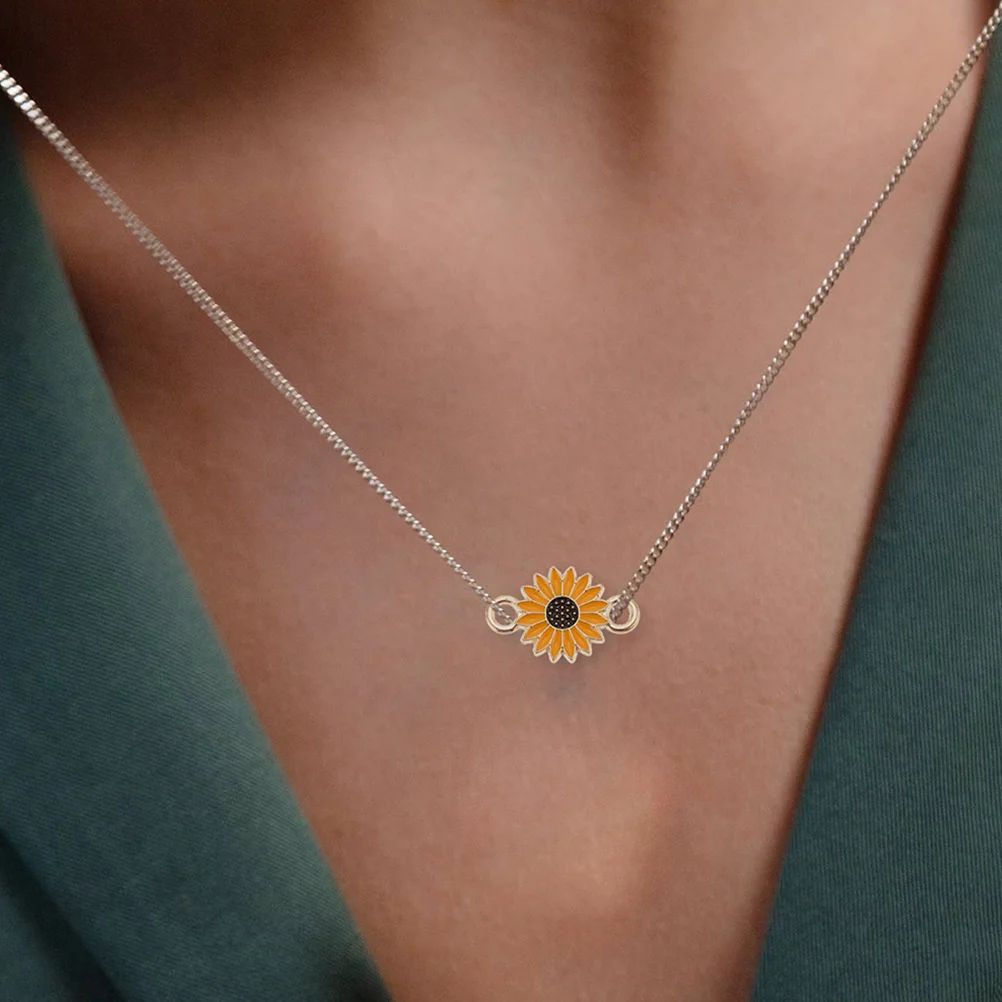 

10 Pcs Sunflower Jewelry Bracelet Making Charms Ornament Necklace Keychain Pendant