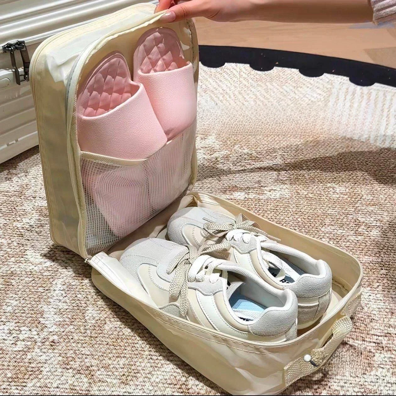 Portable Travel Shoe Bag Dustproof Breathable Luggage Cover Suitable for Carry-On Suitcase Student Vacation Essential