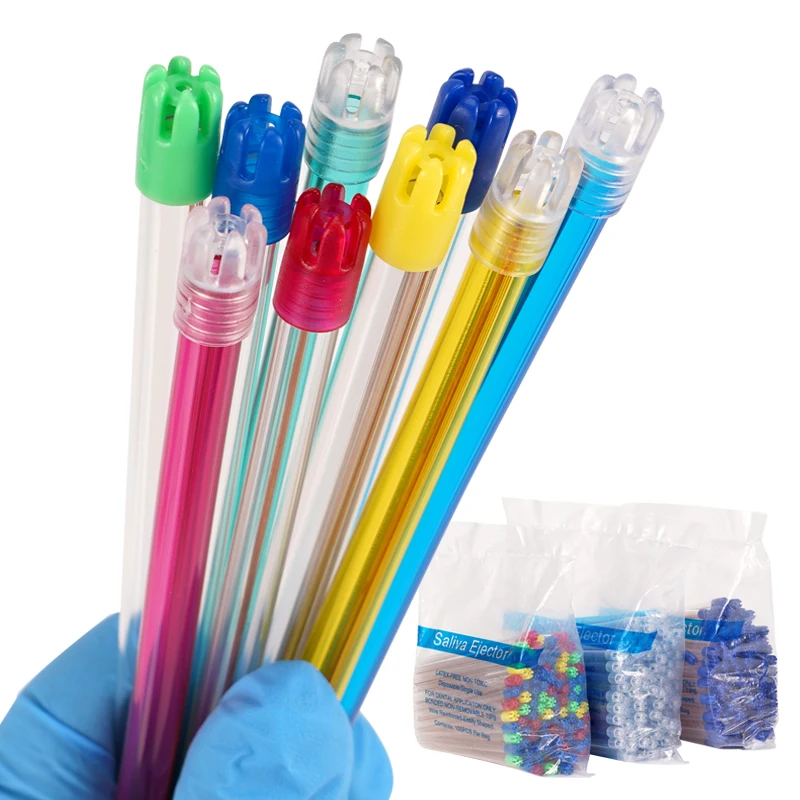 

Стоматологический одноразовый слюноотсос, аспираторная трубка, инструмент для ухода за полостью рта, гибкая эвакуационная трубка, прозрачный наконечник с красочной трубкой