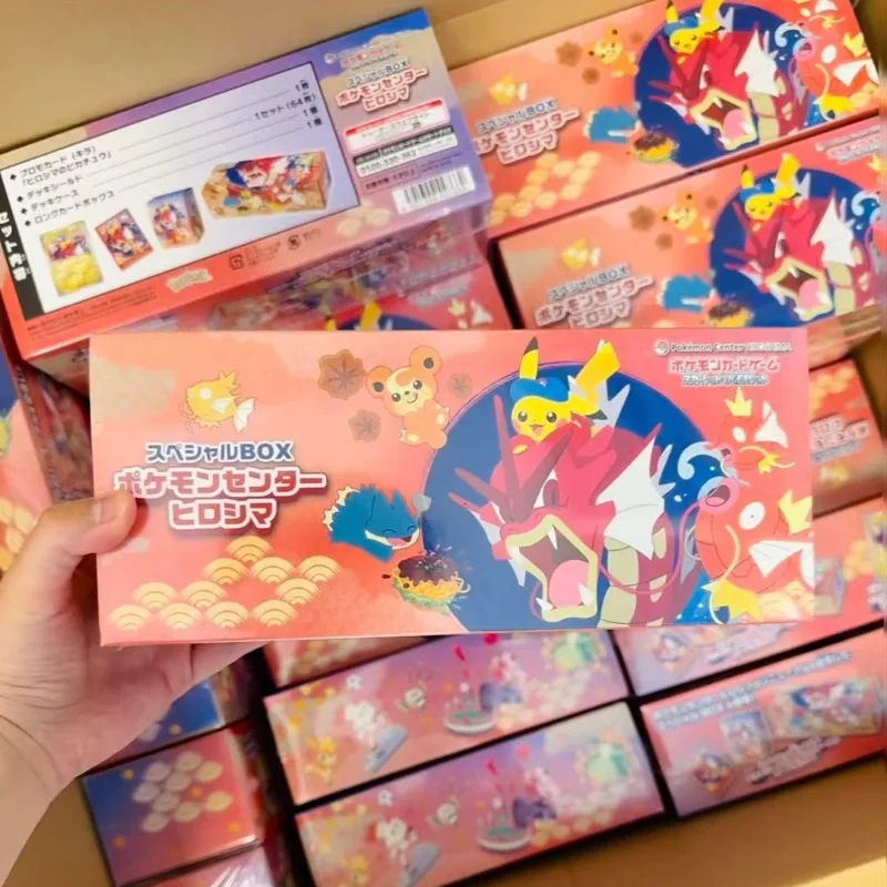 100% original pokemon pikachu caixa de presente negociação anime cartão ptcg versão japonesa coleção cartões único pacote brinquedo presentes aniversário