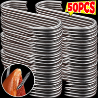 Stainless Steel S Hooks Sharp Tip Meat Hanging Hooks Butcher Shop Kitchen BBQ Sausage Bacon Hams Smoker Duck S Hangers Wholesale