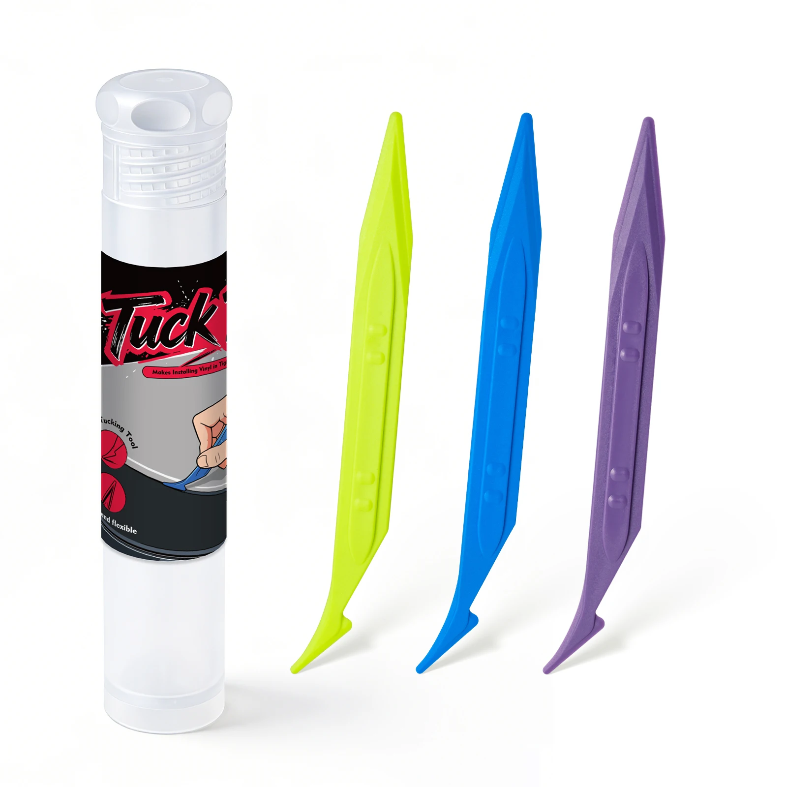

FOSHIO Edge-Closing Tucking Squeegee Set Window Tinting Carbon Fiber Film Corner Installation Double-Ends Micro Wrap Stick Tools