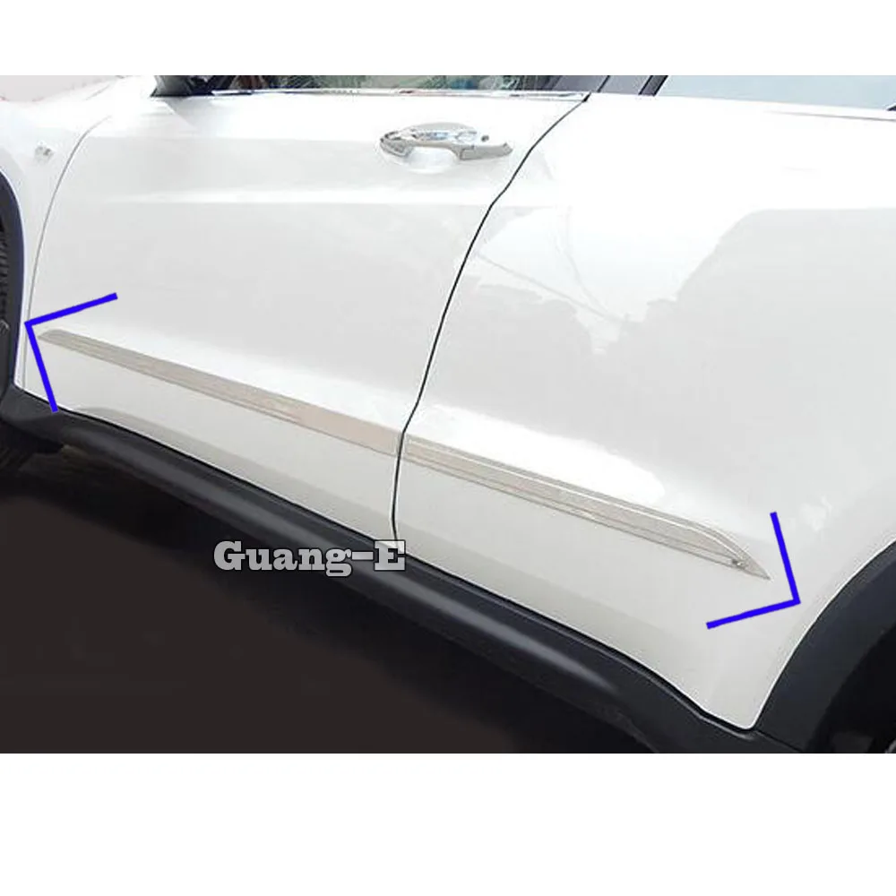 For Honda HRV HR-V Vezel 2019 2020 2021 2022 Car Door Body Trim Strip Molding ABS Chrome/Steel Stream Lamp Panel Bumper 4PCs