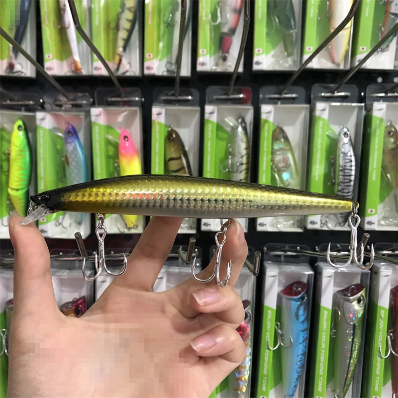 9119 LURETV SOME STYLEXM-145N Escala Louca Mino Sistema de Superfície de Água de Longo alcance Cebo Falso na Caminhada, Isca Dura de Seabass