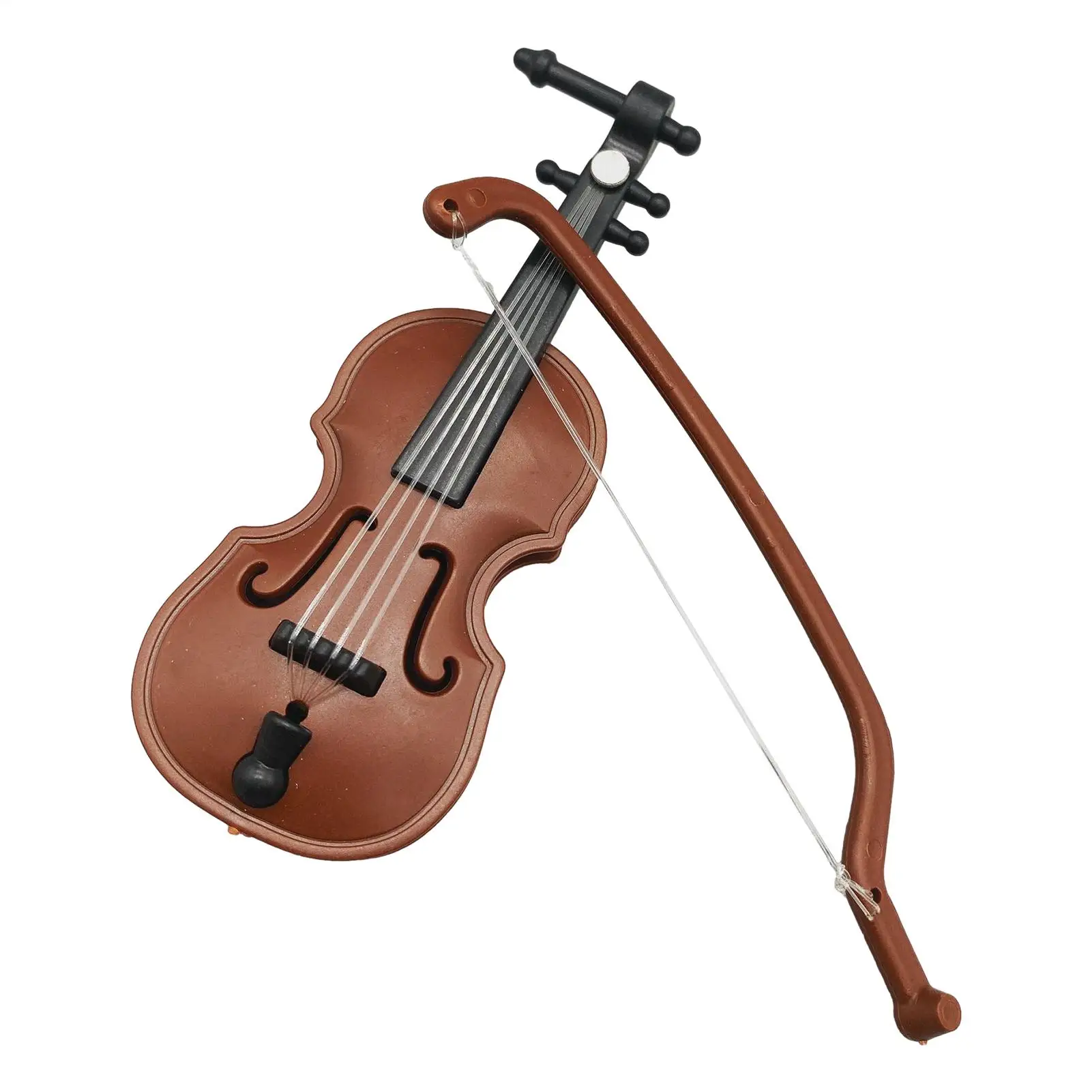 Miniature Violin Musical Instruments Collection Home Decorative Ornaments Model Doll House