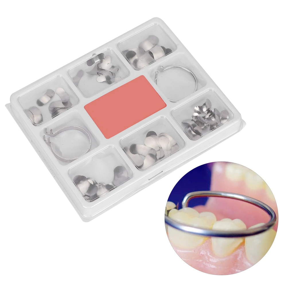 1Box Metal Dental Orthodontics Brackets Sectional Mold Teeth Filling Tool Kit Replacement Dentistry Accessories Dentist Material