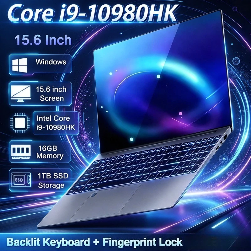 Intel Intel Core i9-10980HK 15.6 Inch Laptop 16GB/32GB RAM M.2 1TB 2TB SSD Ultrabook Computer Fingerprint Unlock WIFI Fast - Aliexpress Deal