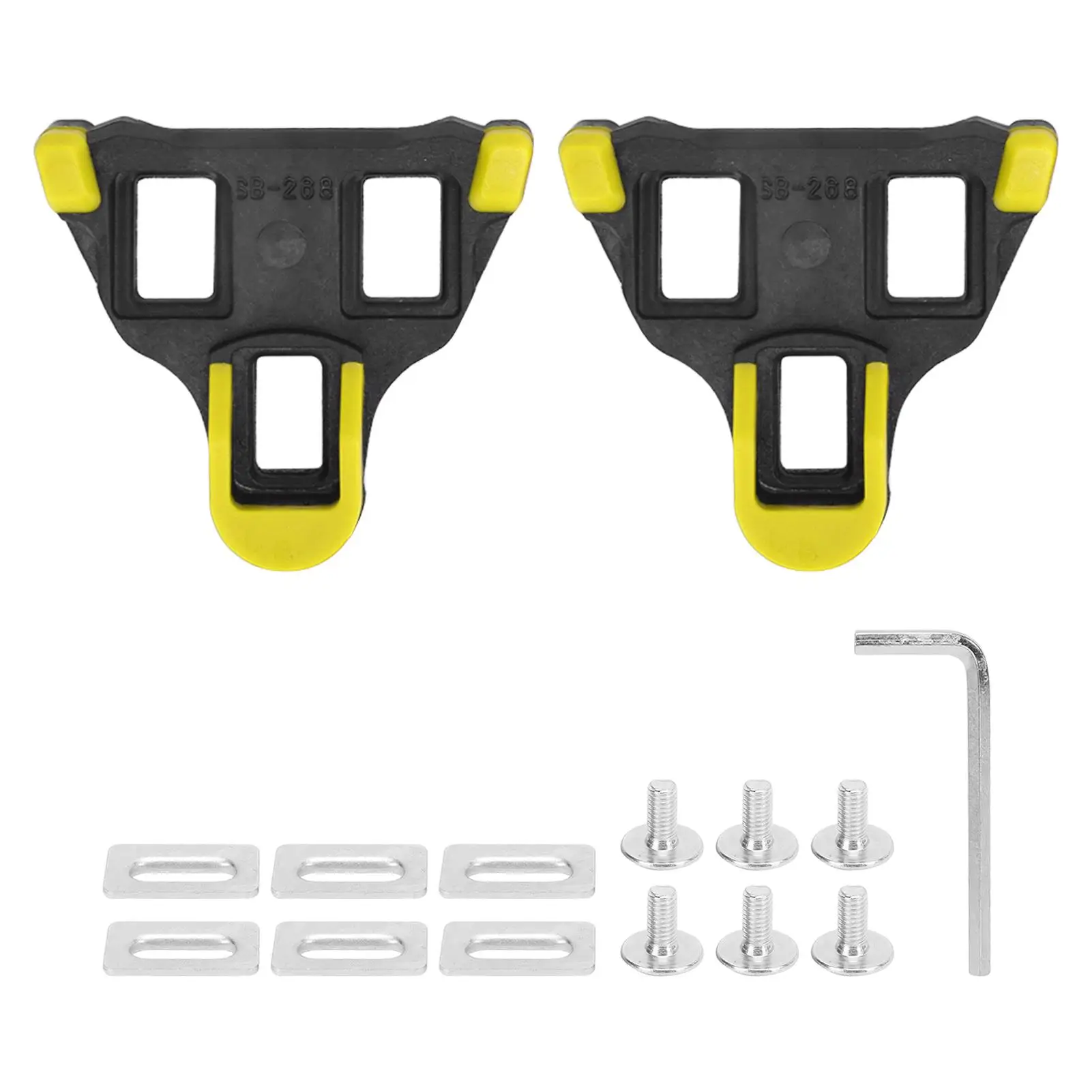 

Self Locking Cycling Pedal Cleats Set Wear Resistant 6 Degree Float Compatible Pedal Cleats for safe Cycling