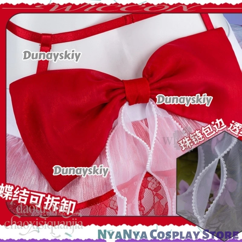 Y2K Jirai Kei Kawaii ACG Nijigen Original Design Japanese-style Maid Sweet Lolita Costume Cute Red Lace Sexy Mini Dress Cosplay