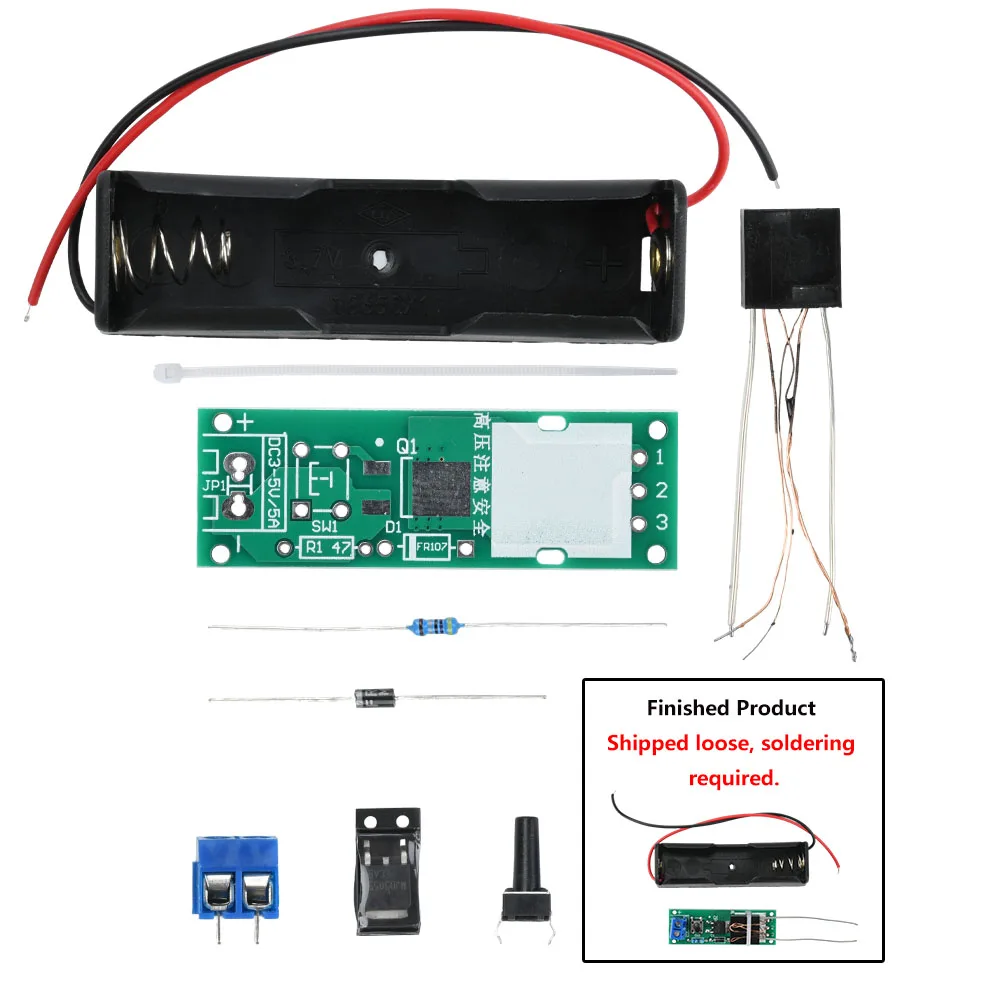

DC 3-5V High Voltage Generator Arc Igniter Lighter Kit Module Arc Generator Boost Transformer Electronic Production DIY Suite
