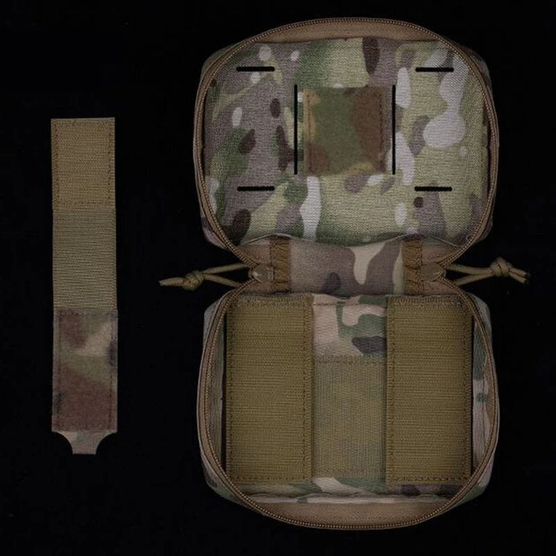 Panel MOLLE plegable de pecho con soporte móvil y doble cremallera - imagen 5