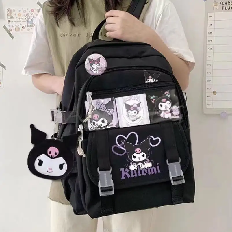 Backpack Kulomi Schoolbag College Students Junior High School Large Capacity Cartoon Primary Backpack Kawaii Cute Stationery