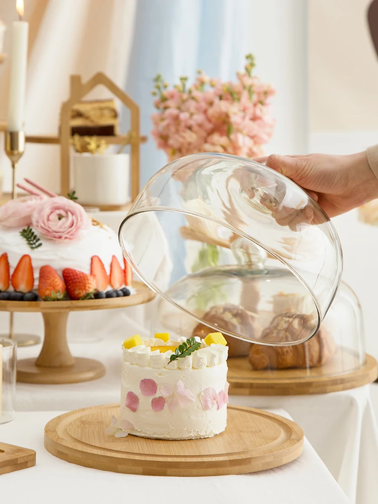 

Nordic Bamboo Dessert Table Display Rack Ornament Tea Break Table Cake Tray Pastry Plate Afternoon Tea Snack Rack