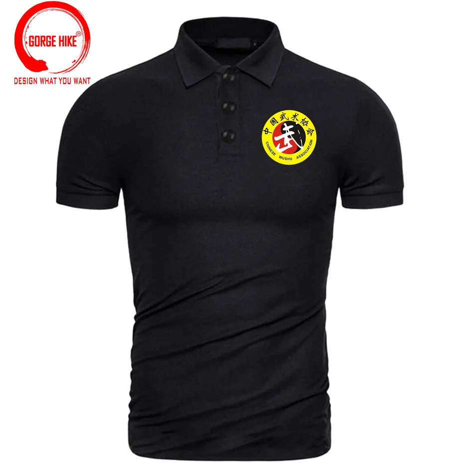 Chinese Kong Fu Martial Art Polo Shirt Wing Chun Kung Fu Polo Shirts Men Polo Shirt Classic Kung Fu Clothing Cotton Polo T Shirt