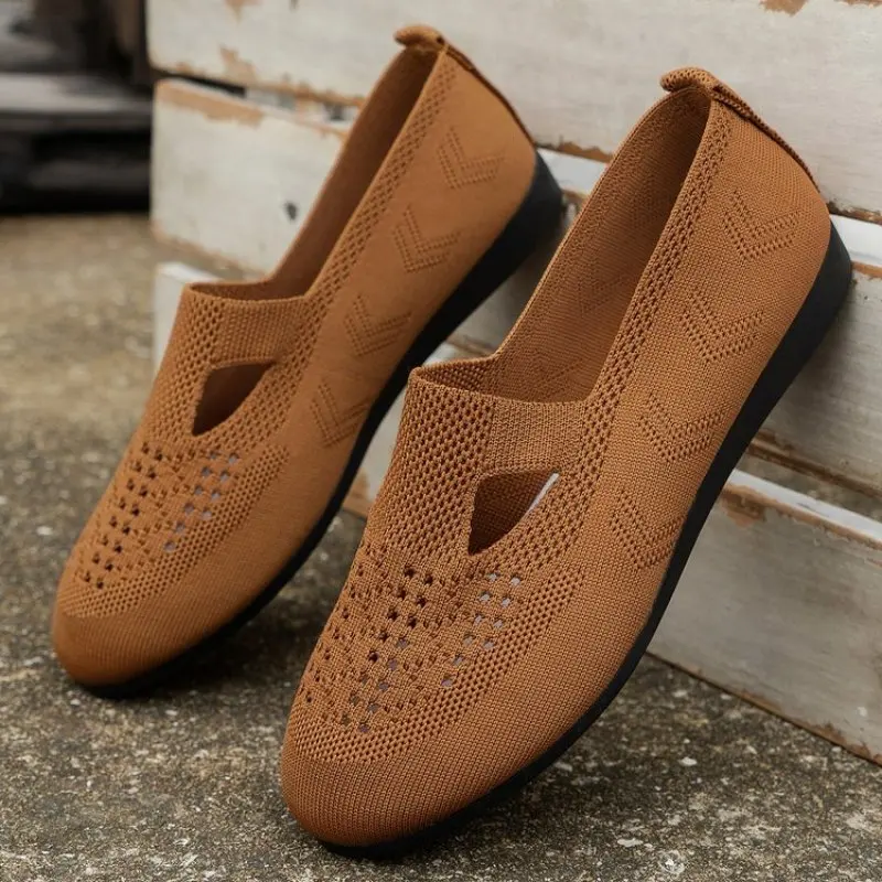 Women Flats Shoes 2024 New Spring Mesh Sneakers Fashion Platform Breathable Casual Ladies Walking Loafer Shoes Plus Size 42 43