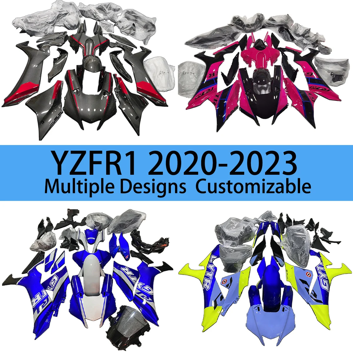 

Fairings YZFR1 2020 2021 2022 2023 Carbon Fibre Motorcycle Customized Prime Fairing Kit for YAMAHA YZF R1 20 21 22 23