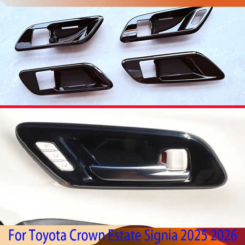 

Для Toyota Crown Estate Signia 2025 2026, автомобильные аксессуары, крышка внутренней дверной ручки из АБС-пластика, накладка чаши, вставка, рамка, гарнир