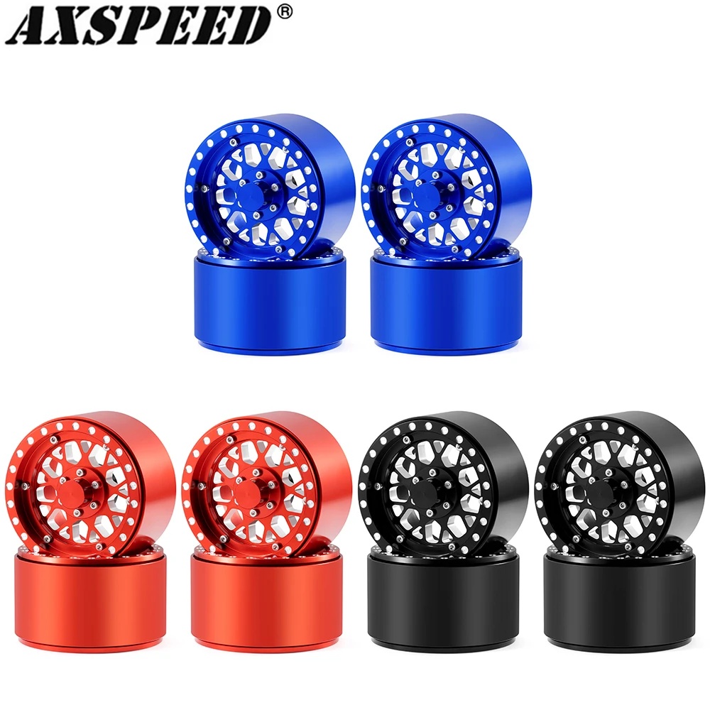 

AXSPEED 4 шт. алюминиевые 2,2-дюймовые колесные диски с замком, расширенные ступицы для 1/10 RC гусеничного автомобиля, колеса, осевые шины SCX10 TRX4 TRX6 D90